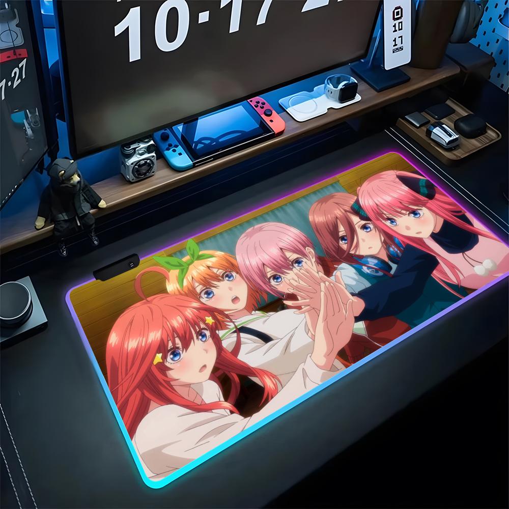 Gaming Keyboard No Rgb - แผ่นรองเมาส์ Quintessential Quintuplets สำหรับเล่นเกม RGB ตกแต่งโต๊ะทำงาน