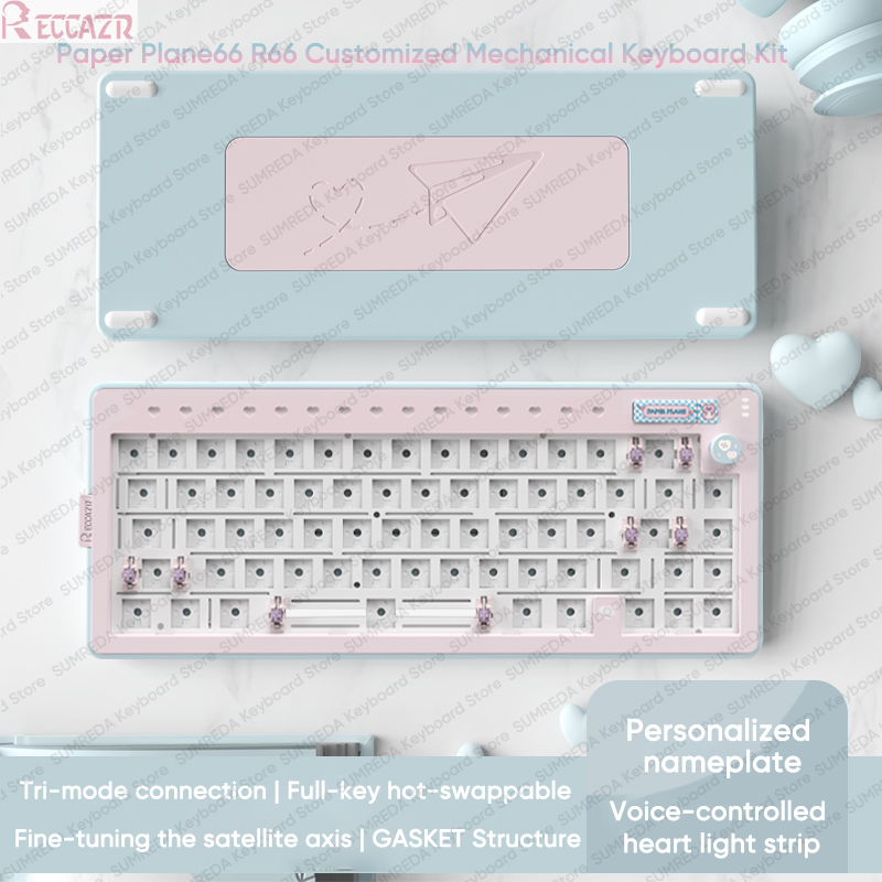 ชุดคีย์บอร์ดกลไก RECCAZR R66 P - Gaming Keyboard Hot Swappable บทวิจารณ์และราคา