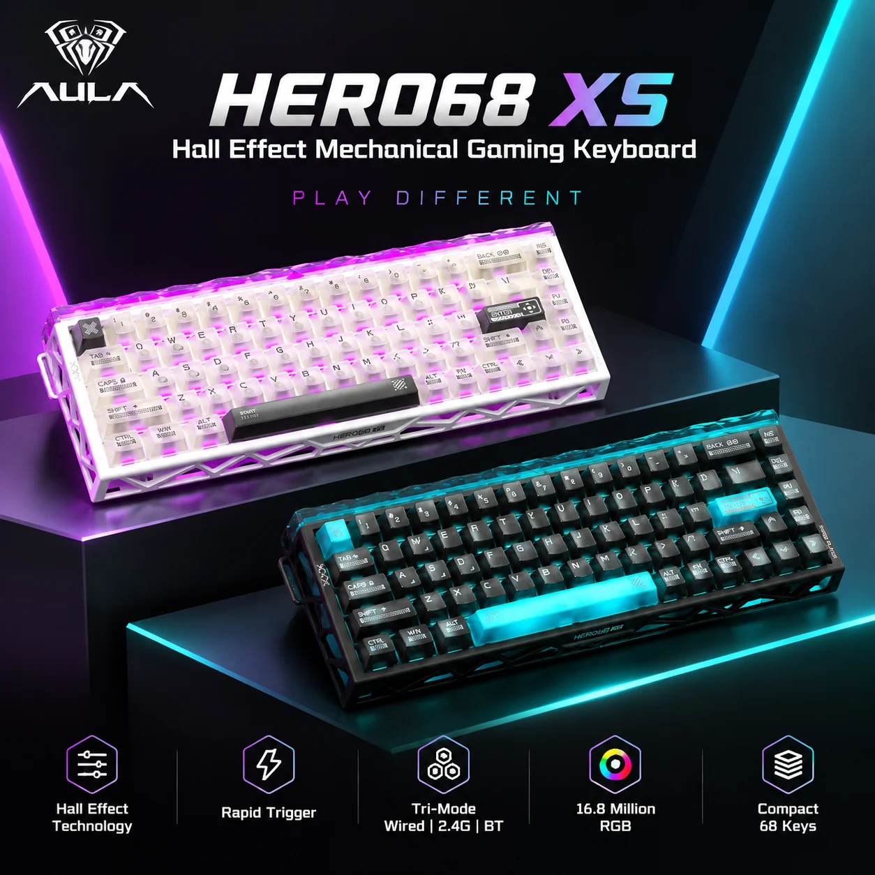 คีย์บอร์ดเกมมิ่งไร้สาย Aula He - Gaming Keyboard Nearby บทวิจารณ์และราคา
