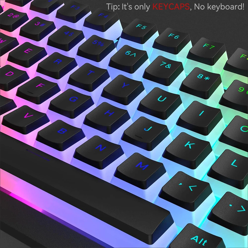 ใหม่พุดดิ้ง PBT Keycaps 129 คี - Keyboard Gaming Blue Switch บทวิจารณ์และราคา