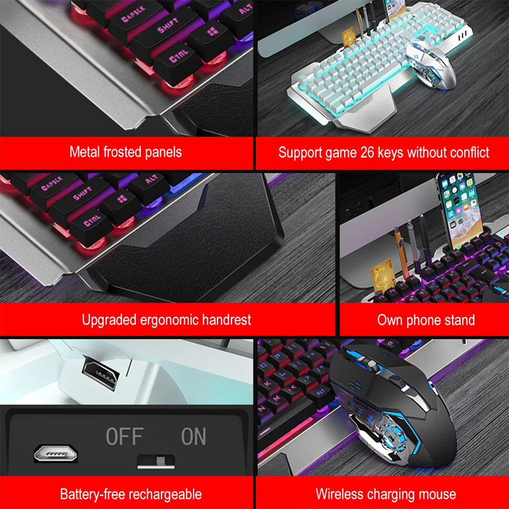 ชุดแป้นพิมพ์และเมาส์ไร้สาย2.4G - Gaming Keyboard Mini บทวิจารณ์และราคา