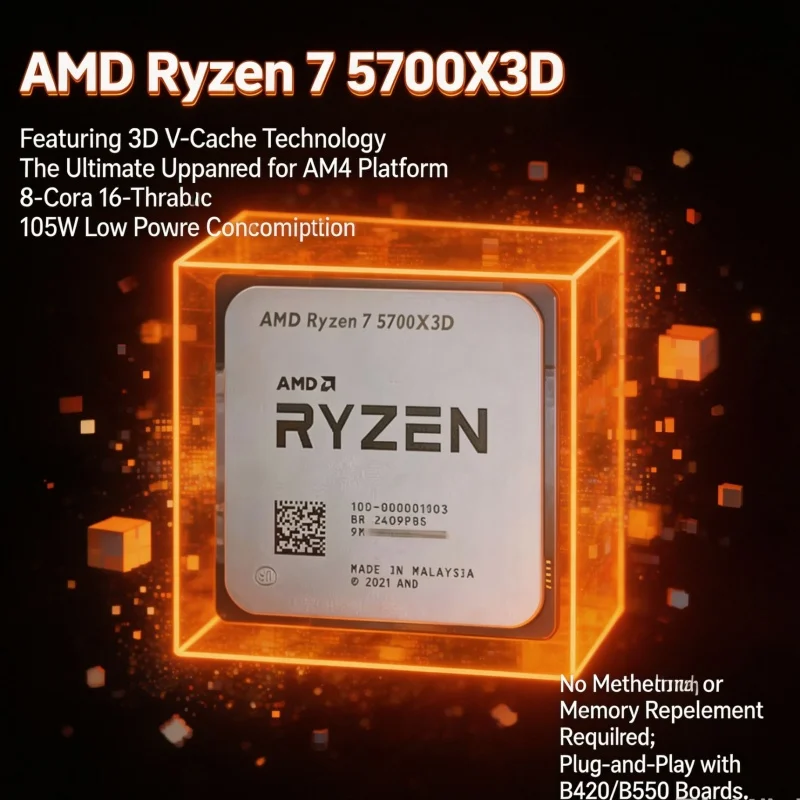 AMD Ryzen 7 5700X3D R7 5700X3D - Amd Cpu Ryzen 7 บทวิจารณ์และราคา