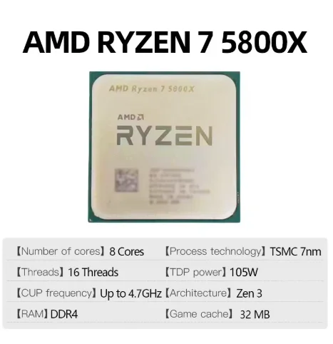 AMD R7 5800X Ryzen 7 5800X ซีพ - Amd Cpu Ryzen 7 บทวิจารณ์และราคา