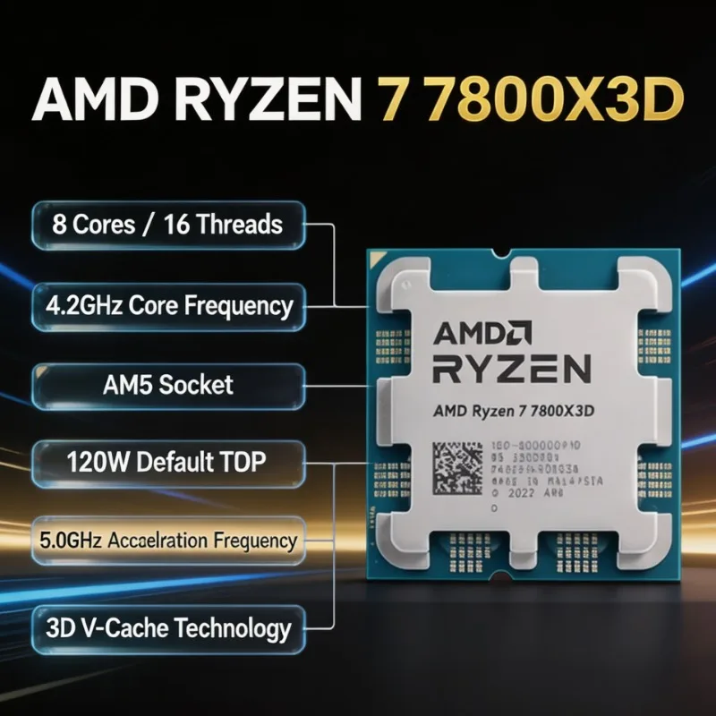AMD Ryzen 7 7800X3D ซีพียูสำหร - Amd Cpu Ryzen 7 บทวิจารณ์และราคา