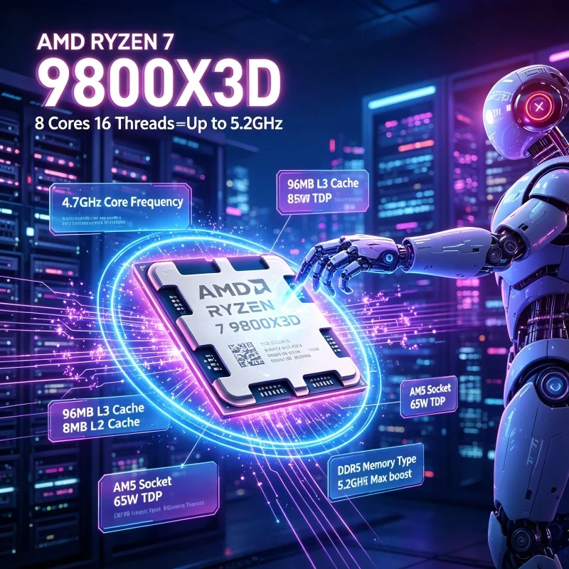AMD Ryzen 7 9800X3D ซีพียูสำหร - Amd Cpu Ryzen 7 บทวิจารณ์และราคา