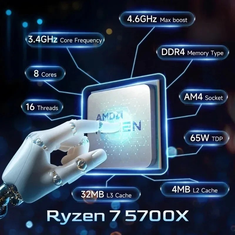 AMD Ryzen 7 5700X 4.6GHz ซ็อกเ - Amd Cpu Ryzen 7 บทวิจารณ์และราคา