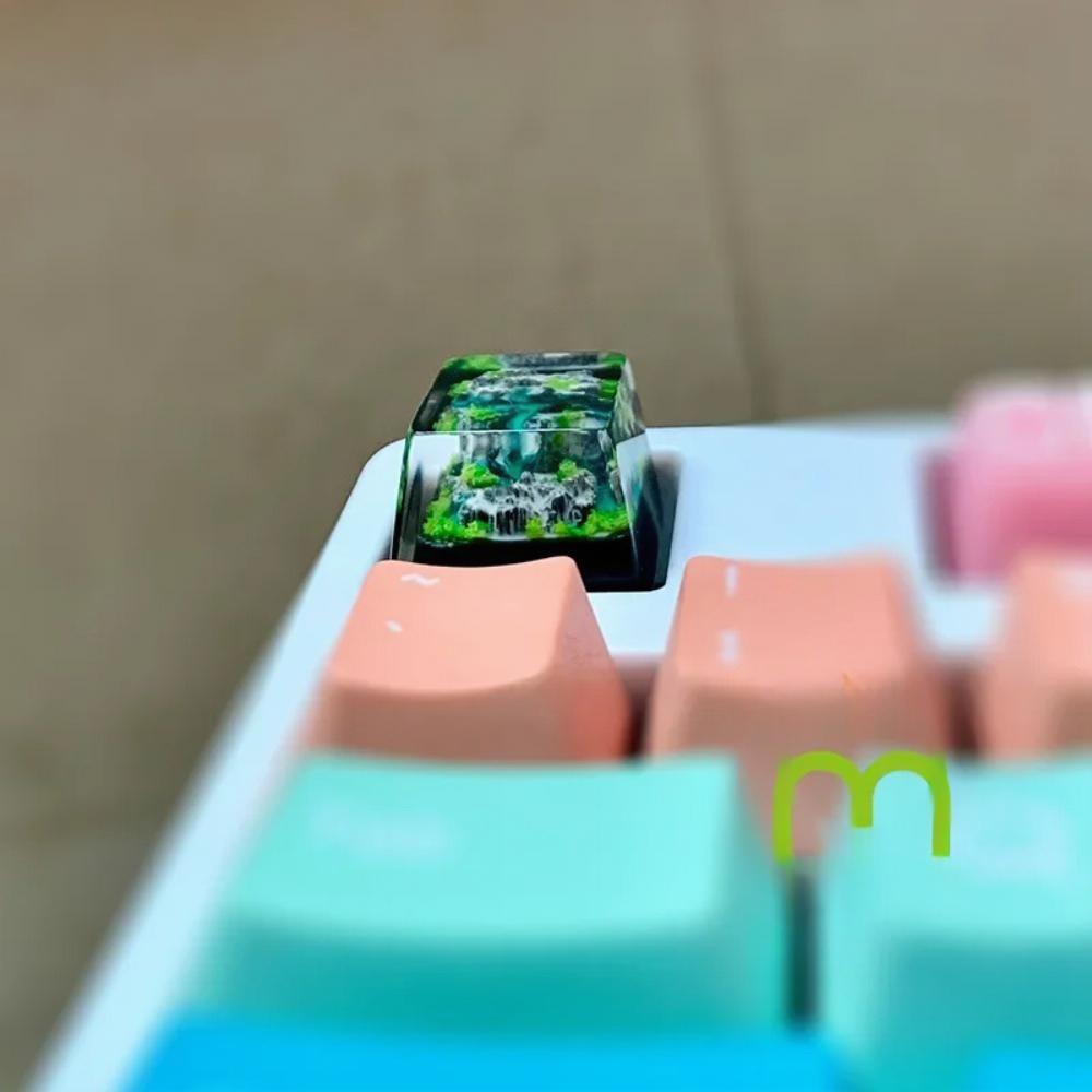 คีย์แคปเรซิน RGB ลายภูเขาและทะ - Gaming Keyboard No Rgb บทวิจารณ์และราคา
